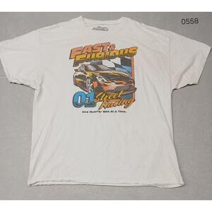 Fast & Furious XXL White Vintage Collection Graphic Print Casual Short...